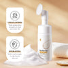 Rice Water Face Cleanser Rice Raw Pulp Foaming Facial Cleanser 120Ml Soothing Facial Cleanser with Brush Head Clear Face Wash